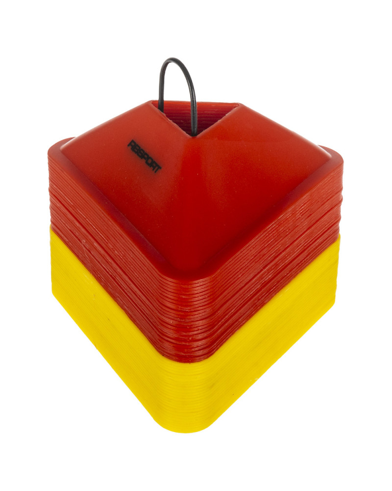 Stożki treningowe trójkątne RBSPORT RB54150YR - 50 szt