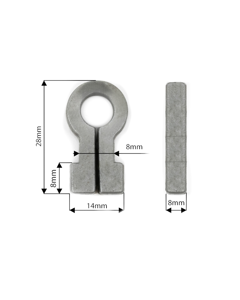 Haczyk Omega, zaczep siatki do bramki aluminiowej