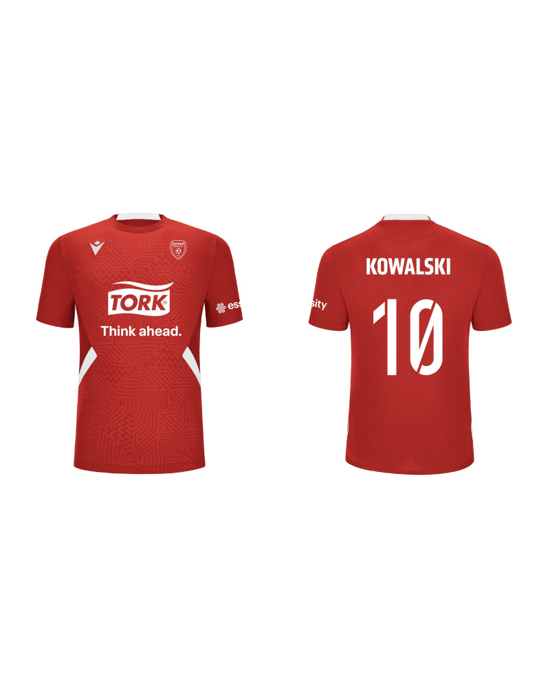 Czerwony komplet meczowy Macron - SEMP Warszawa