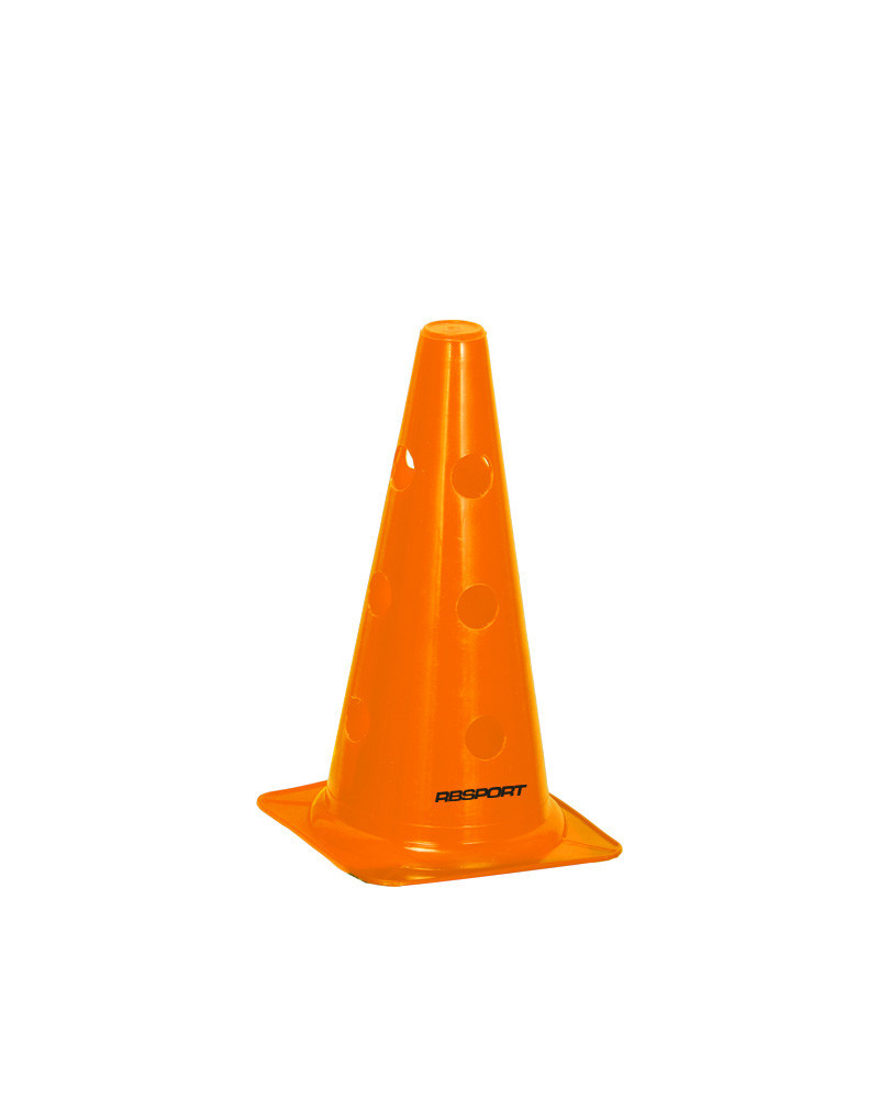 Pachołek treningowy RBSPORT z otworami 38 cm - pomarańczowy