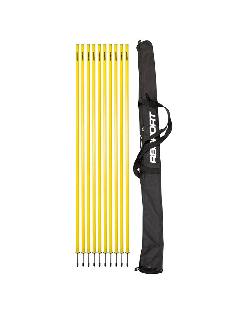Zestaw tyczek slalomowych RBSPORT – wbijane, 10 szt. z torbą