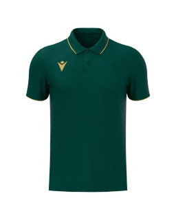 Koszulka polo Macron Draco Hero – butelkowa zieleń ze złotym | RED BOX