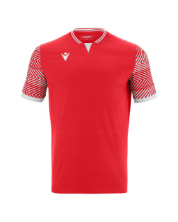 Czerwona koszulka piłkarska Macron Tureis - meczowa, oddychająca, Eco