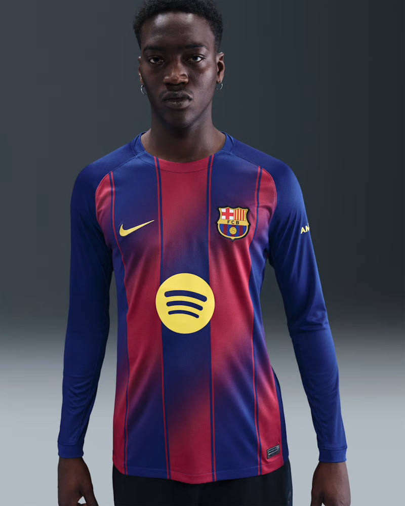 Koszulka FC Barcelona 2025/26 z długim rękawem | Domowa | Nike Stadium