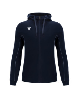 Bluza granatowa Macron Stage Eco - sportowa, rozpinana, z kapturem