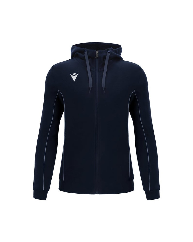Bluza granatowa Macron Stage Eco - sportowa, rozpinana, z kapturem