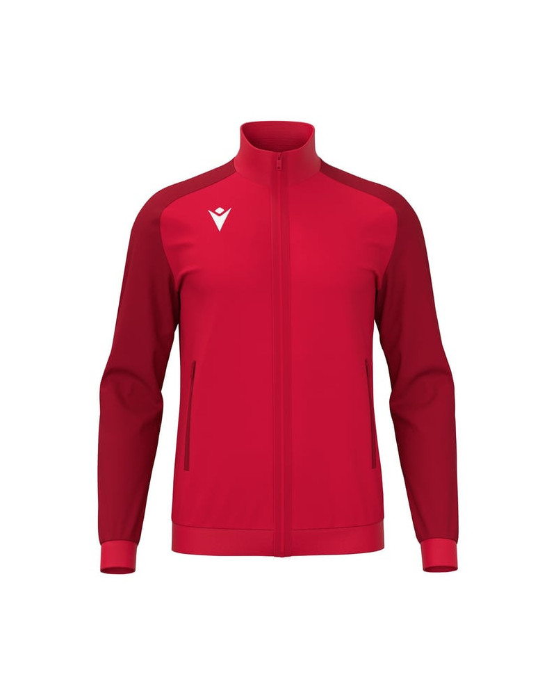 Bluza sportowa Macron Anubis czerwona | Pełny zamek Poly Dry