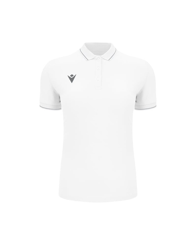 Damska koszulka polo Macron Waltz biała | Bawełna piqué