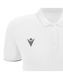 Damska koszulka polo Macron Waltz biała | Bawełna piqué