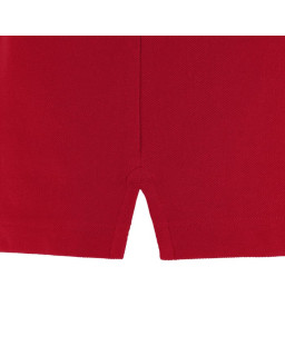 Czerwona koszulka polo Macron Comedy Eco- bawełna piqué, styl sportowy