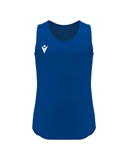 Niebieska koszulka Macron Javelin | Tank top biegowy Zephiro - RED BOX