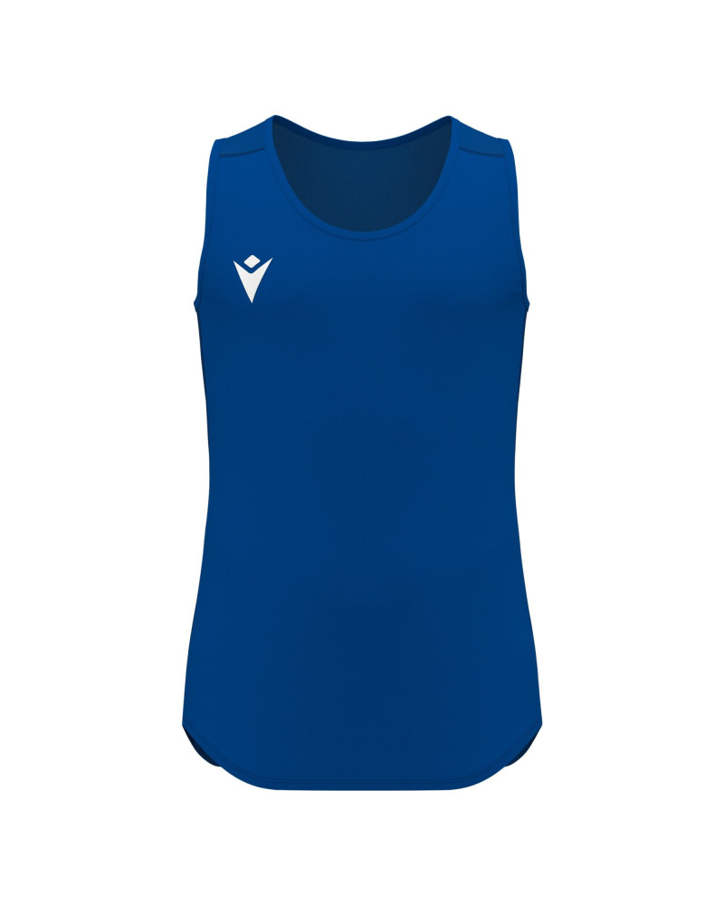 Niebieska koszulka Macron Javelin | Tank top biegowy Zephiro - RED BOX