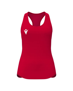 Czerwona koszulka Macron Relay | Damski tank top treningowy - RED BOX