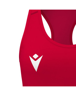Czerwona koszulka Macron Relay | Damski tank top treningowy - RED BOX