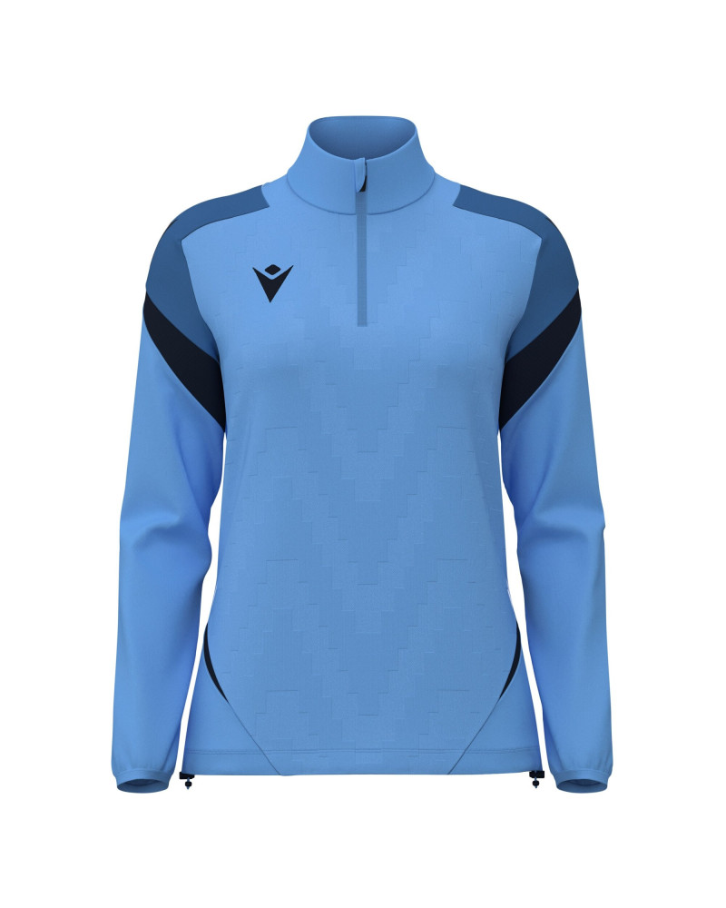 Damska bluza Macron Leona 1/4 zip niebieska - treningowa
