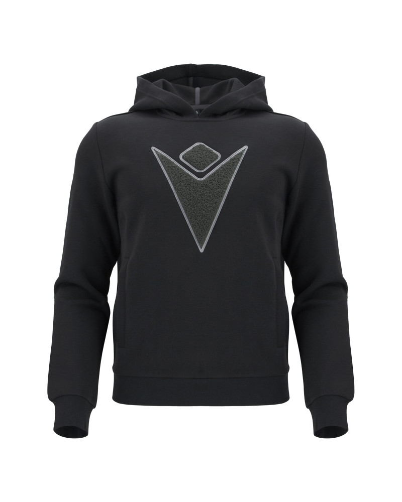 Bluza z kapturem Macron Dynamic czarna - sportowa bluza | RED BOX