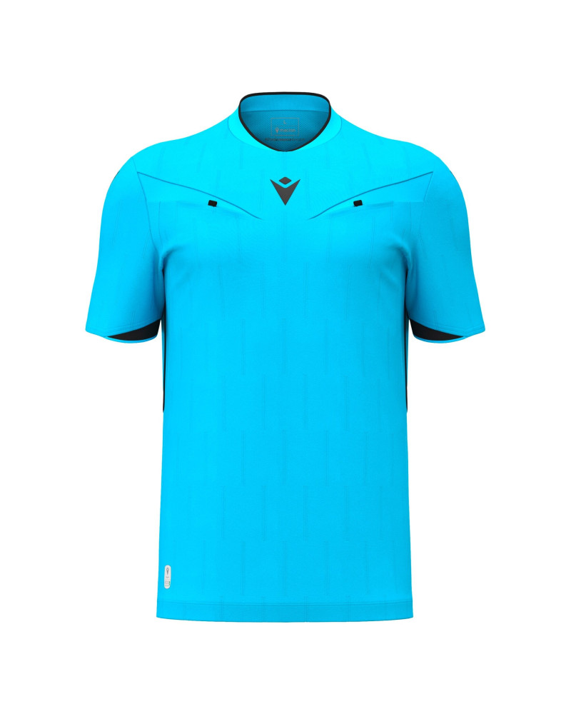 Macron Mendez Eco - profesjonalna niebieska koszulka sędziowska