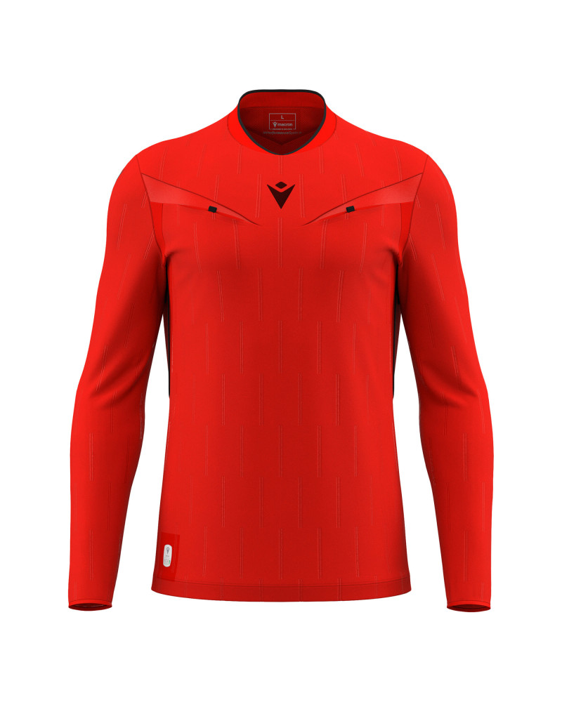 Macron Mendez Eco - profesjonalna czerwona koszulka sędziowska