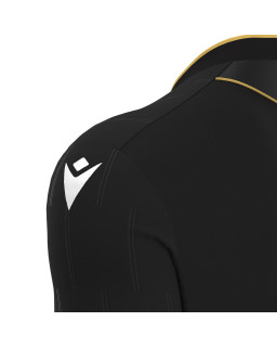 Macron Mendez Eco - profesjonalna czarna koszulka sędziowska