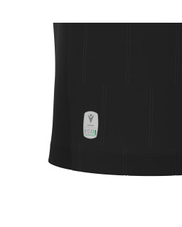 Macron Mendez Eco - profesjonalna czarna koszulka sędziowska