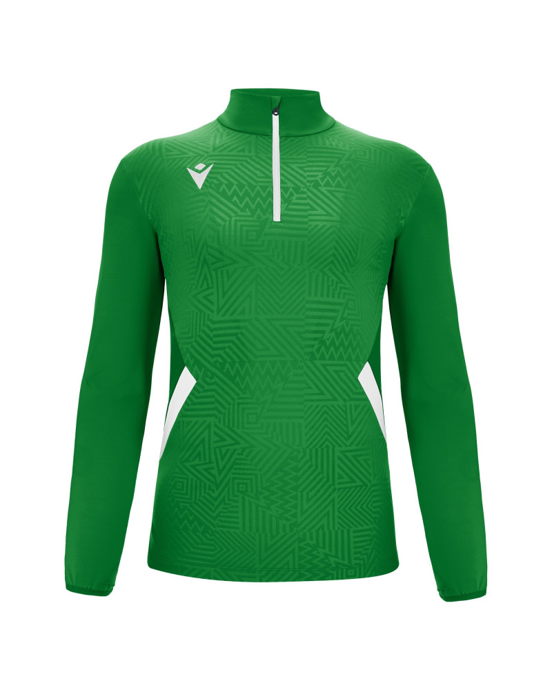 Bluza treningowa Macron Fraser zielona - zamek 1/4 | REDBOX