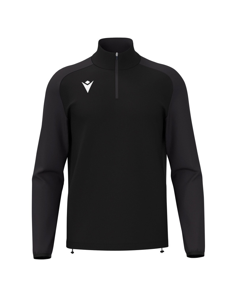 Bluza treningowa Macron Isen czarna 1/4 zip - bluza sportowa