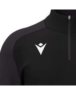 Bluza treningowa Macron Isen czarna 1/4 zip - bluza sportowa