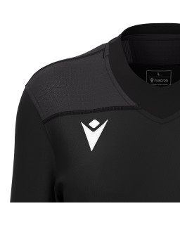 Koszulka rugby damska Macron Beryl czarna - meczowa, wytrzymała