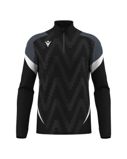 Czarna bluza Macron Starfall z zamkiem 1/4– treningowa bluza sportowa