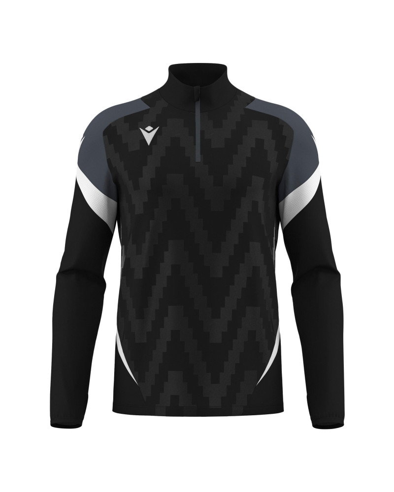 Czarna bluza Macron Starfall z zamkiem 1/4– treningowa bluza sportowa