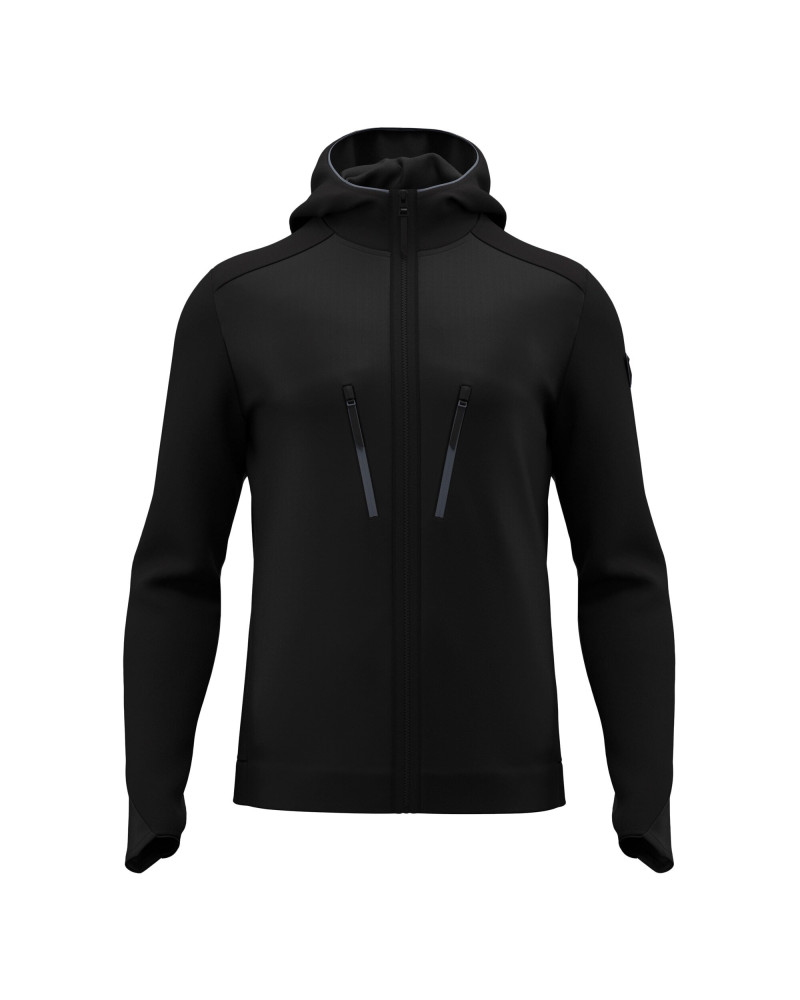 Bluza Macron ATH ICON Awer Hooded Full Zip czarna – sportowa bluza