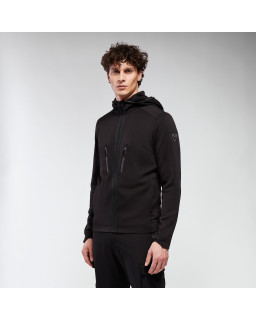 Bluza Macron ATH ICON Awer Hooded Full Zip czarna – sportowa bluza