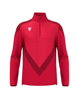 Bluza treningowa Macron Anduin czerwona | Krótki zamek 1/4