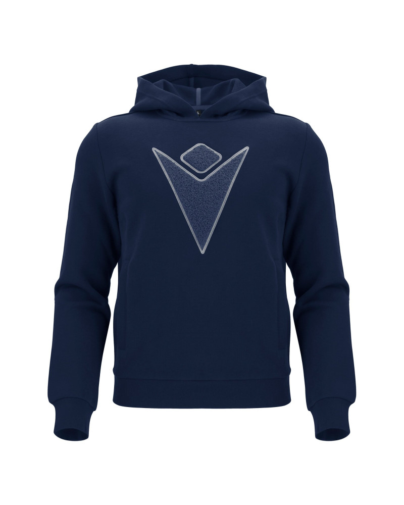 Bluza z kapturem Macron Dynamic granatowa - sportowa bluza | RED BOX
