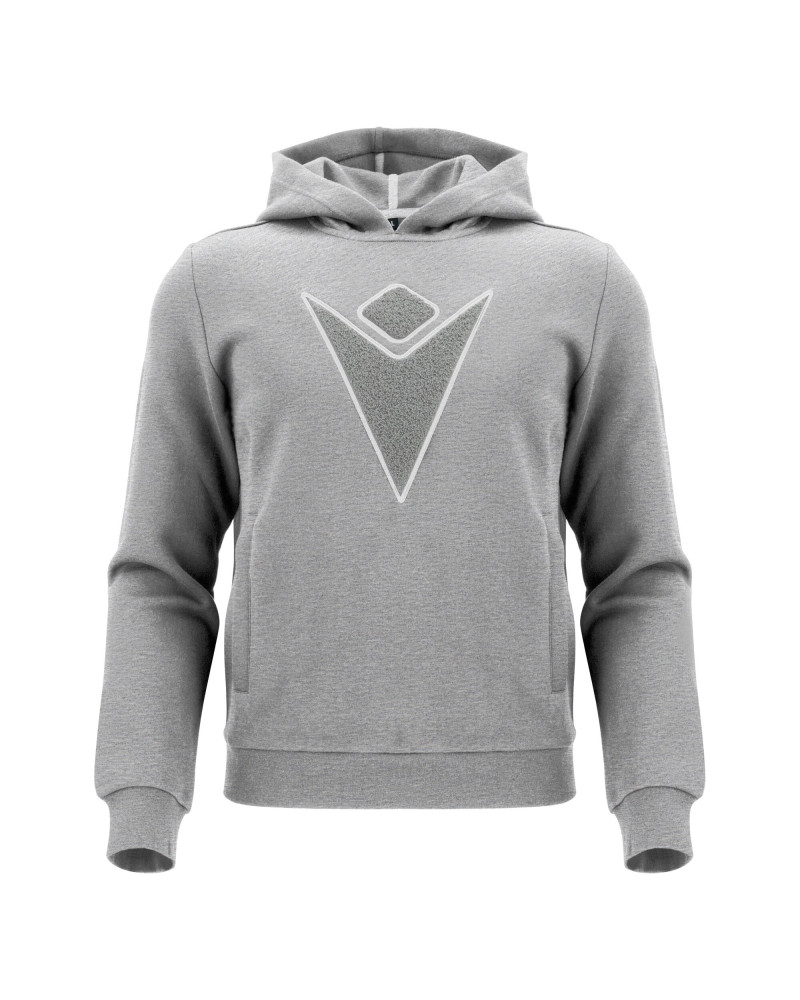 Bluza z kapturem Macron Dynamic szara - sportowa bluza | RED BOX