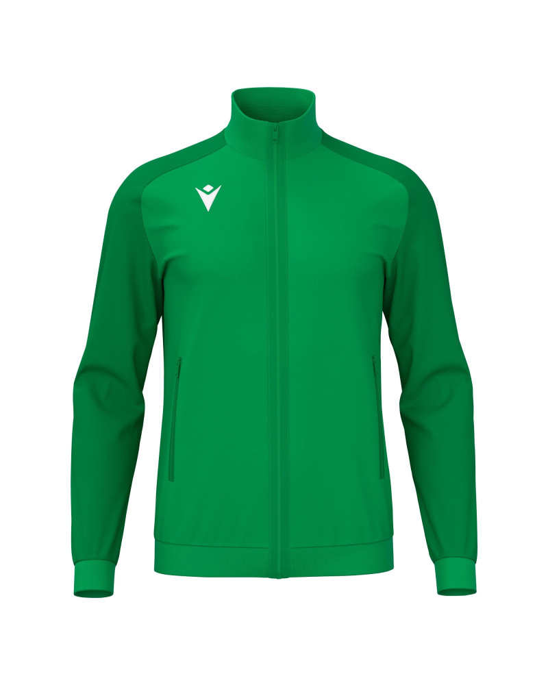 Bluza sportowa Macron Anubis zielona | Pełny zamek Poly Dry