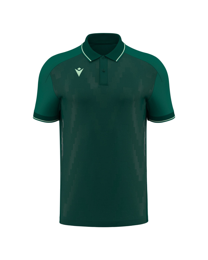 Macron Polo Echoes butelkowa zieleń – sportowa koszulka polo