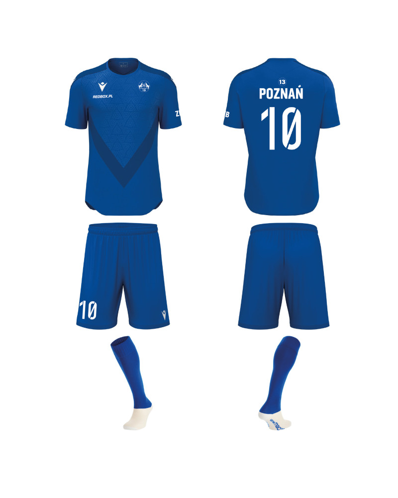 Komplet meczowy Macron SKS 13 Poznań - niebieski