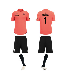Komplet bramkarski Macron SKS 13 Poznań - koralowy