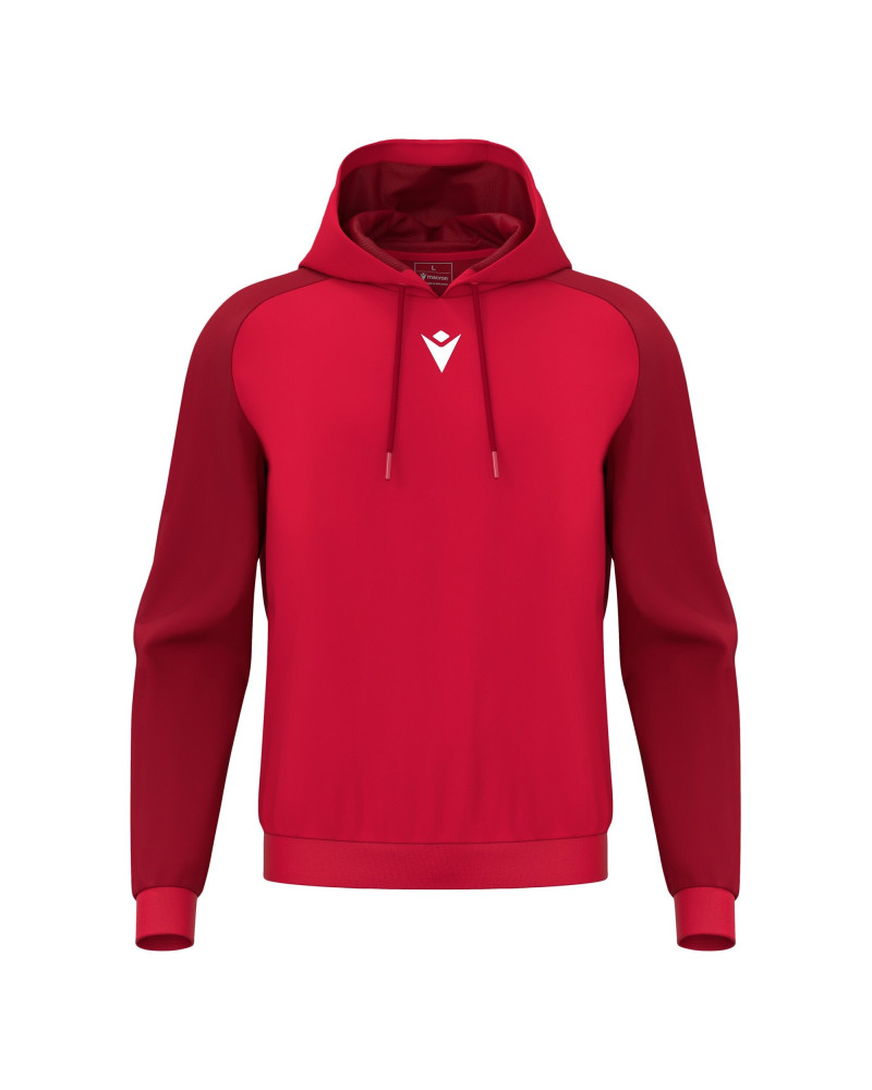 Czerwona bluza z kapturem Macron Horn | RED BOX