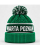 Zielona czapka zimowa z pomponem Warta Poznań
