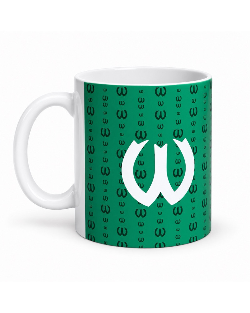 Zielony kubek Warta Poznań z logo W | RED BOX