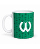 Zielony kubek Warta Poznań z logo W